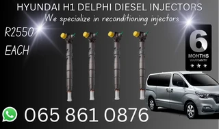 Hyundai H1 Delphi Diesel Injectors For Sale Or To Recon