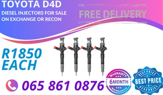 Toyota D4d Diesel Injectors For Sale On Echange With 6 Months Warranty
