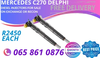 Mercedes C270 Delphi Diesel Injectors For Sale On Exchange Or To Recon With Warranty