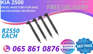 Kia 2500 Diesel Injectors For Sale On Exchange Or To Recon With Warranty