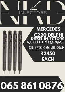 Mercedes C220 Delphi Diesel Injectors For Sale On Exchange Or To Recon With Warranty