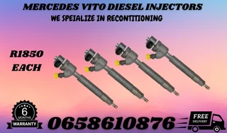 Mercedes Benz Vito Diesel Injectors For Sale On Exchange Or To Recon With Warranty