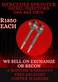 Mercedes Benz Sprinter Diesel Injectors For Sale On Exchange Or To Recon With Warranty
