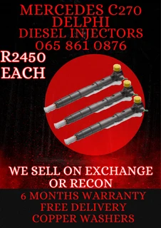 Meredes C270 Delphi Diesel Injectors For Sale On Exchange Or To Recon With Warranty