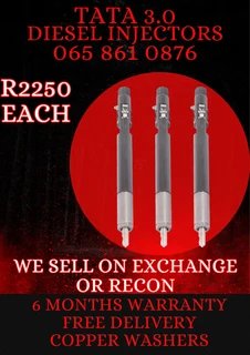 Tata 3.0 Diesel Injectors For Sale Or To Recon With Warranty