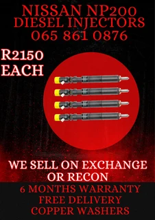 Nissan Np200 Diesel Injectors For Sale Or To Recon