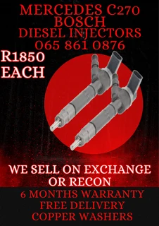Mercedes C270 Bosch Diesel Injectors For Sale Or To Recon