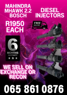Mahindra Mhawk 2.2 Diesel Injectors For Sale On Exchange Or To Recon With Warranty