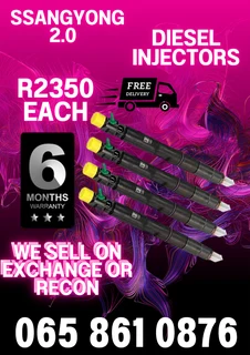 Ssangyong 2.0 Diesel Injectors For Sale On Exchange With 6 Months Warranty