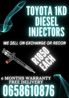 Toyota 1kd Diesel Injectors For Sale On Exchange Or To Recon With Warranty