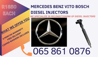Mercedes Benz Vito diesel injectors for sale on exchange or to recon