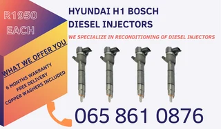 Hyundai H1 diesel injectors for sale or to recon.