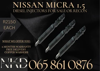 Nissan Micra diesel injectors for sale or recon