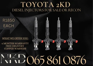 Toyota 2KD diesel injectors for sale on exchange or to recon