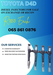 Toyota D4D diesel injectors for sale on exchange or to recon.