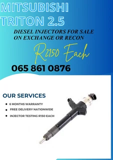 Mitsubishi Triton diesel injectors for sale we sell on exchange or recon.