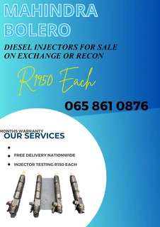 Mahindra Bolero diesel injectors for sale or t recondition your own,
