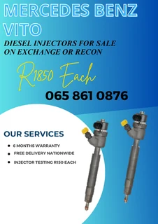 Mercedes Vito diesel injectors for sale.