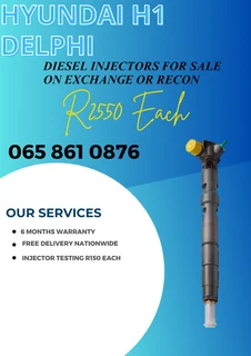 Hyundai H1 diesel injectors for sale on exchange or recon
