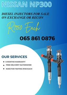 Nissan NP300 Diesel injectors for sale on exchange or to recon