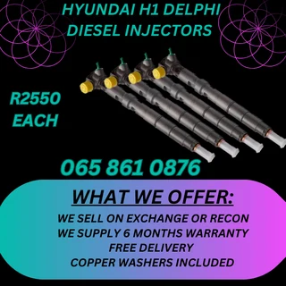 Hyundai H1 delphi diesel injectors for sale or to recon with warranty