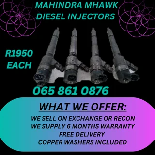 Mahindra Mhawk diesel injectors for sale or to recon