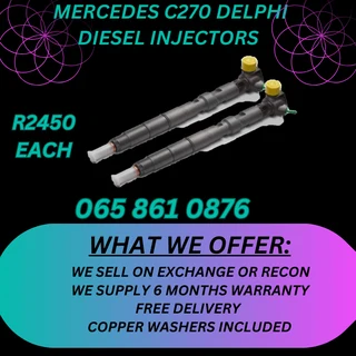 Mercedes C270 diesel injectors for sale on exchange or we recon and supply a warranty