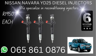 Nissan Navara Yd25 Diesel Injectors For Sale Or To Recon