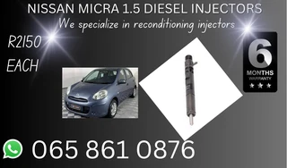 Nissan Micra Diesel Injectors For Sale Or Recon And 6 Months Guarantee
