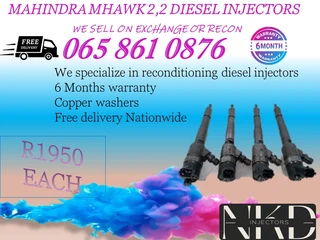 Mahindra Mhawk diesel injectors for sale on exchange with 6 months warranty
