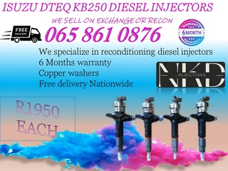 Isuzu KB250 diesel injectors for sale on exchange or to recon.