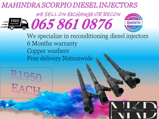 Mahindra Scorpio diesel injectors for sale on exchange or to recon.