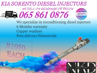 Kia Sorento Common Rail Injectors For Sale Or Recon With 6 Months Warranty