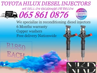 Toyota Hilux diesel injectors for sale on exchange or to recon