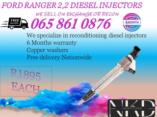Ford Ranger 2.2 diesel injectors for sale.