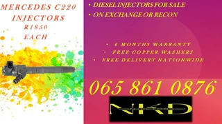 MERCEDES C220 INJECTORS FOR SALE ON EXCHANGE OR TO RECON WITH 6 MONTHS WARRANTY