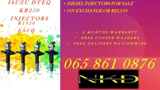 Isuzu Dteq diesel injectors for sale on exchange or we recon with a 6 months warranty