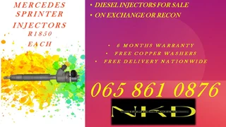 Mercedes Sprinter diesel injectors for sale on exchange or to recon