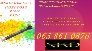 Mercedes C270 diesel injectors for sale on exchange or to recon with 6 months warranty