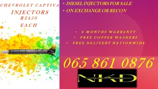 Chevrolet diesel injectors for sale on exchange or to recon with 6 months warranty