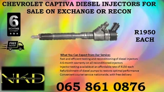 Chevrolet Captva Diesel Injectors For Sale On Exchange Or To Recon