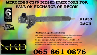 Mercedes C270 Diesel Injectors For Sale Or To Recon
