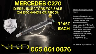 Mercedes C270 Delphi diesel injectors for sale we sell on exchange or recon