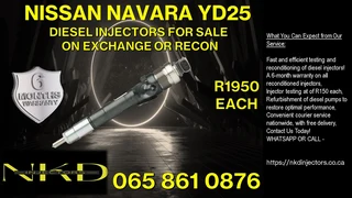 Nissan Navara Yd25 Diesel Inectors For Sale