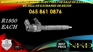 Mahindra Bolero diesel injectors for sale we sell on exchange or recondition your own