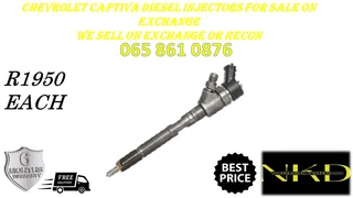 Chevrolet Captiva Diesel Injectors For Sale On Exchange Or Recon With Warranty