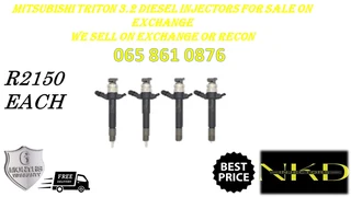 Mitsubishi Triton 3.2 Reconditioned Diesel Injectors For Sale On Exchange Or Recon With Warranty