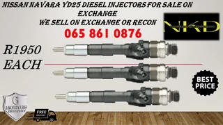 Nissan Navara Yd25 Diesel Injectors For Sale Or Reconditioning