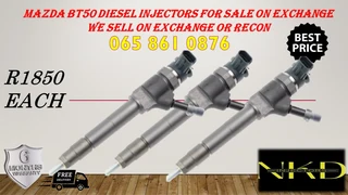 Mazda BT50 diesel injectors for sale on exchange or recon with warranty on each purchase