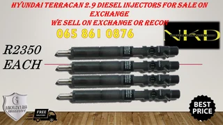 Hyundai Terracan diesel injectors for sale or reconditioning